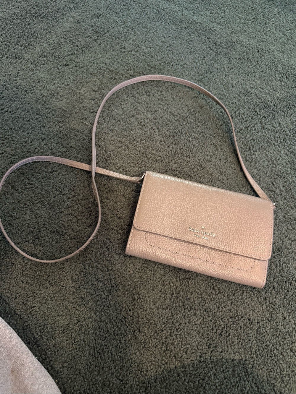 kate spade gray  leather crossbody bag